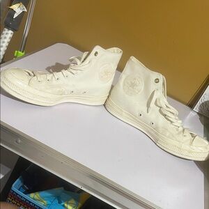 Converse High-Top Sneakers in Off-White